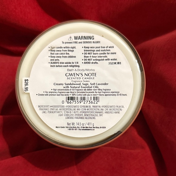 Bath & Body Works Gwen's Note Orange Candle - Picture 2 of 3
